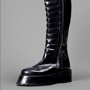 Hood by air men’s black leather forfex edition